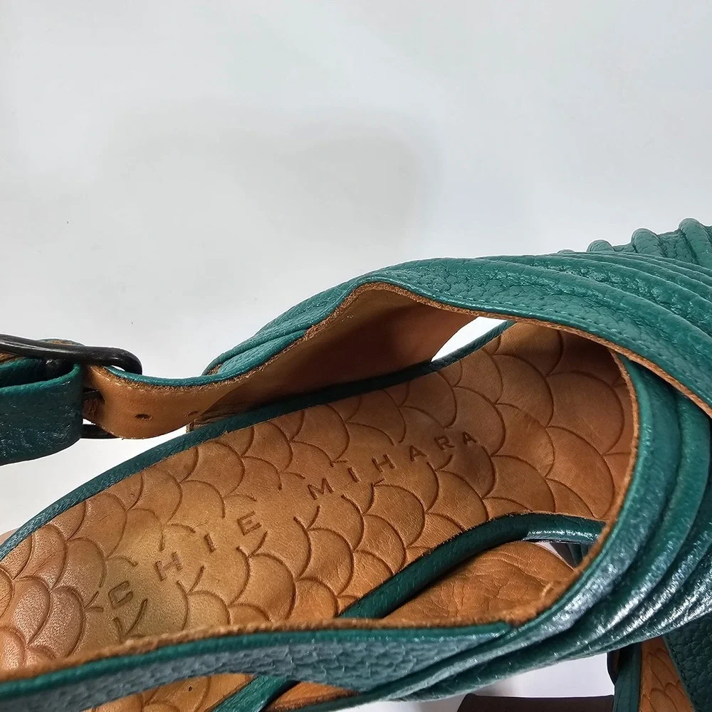 Chie Mihara Alubia Sandal Heels Womens 6 Crossover Platform Designer Slingback